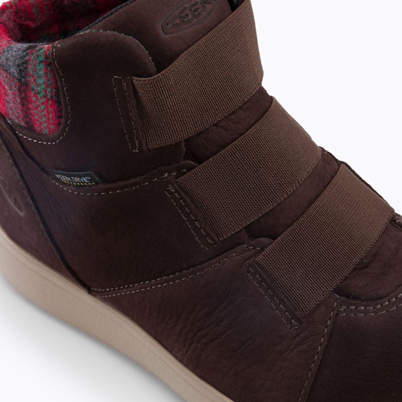 Stivali KEEN Elle Winter Mid WP da donna, chicco di caffè e plaid rosso 8