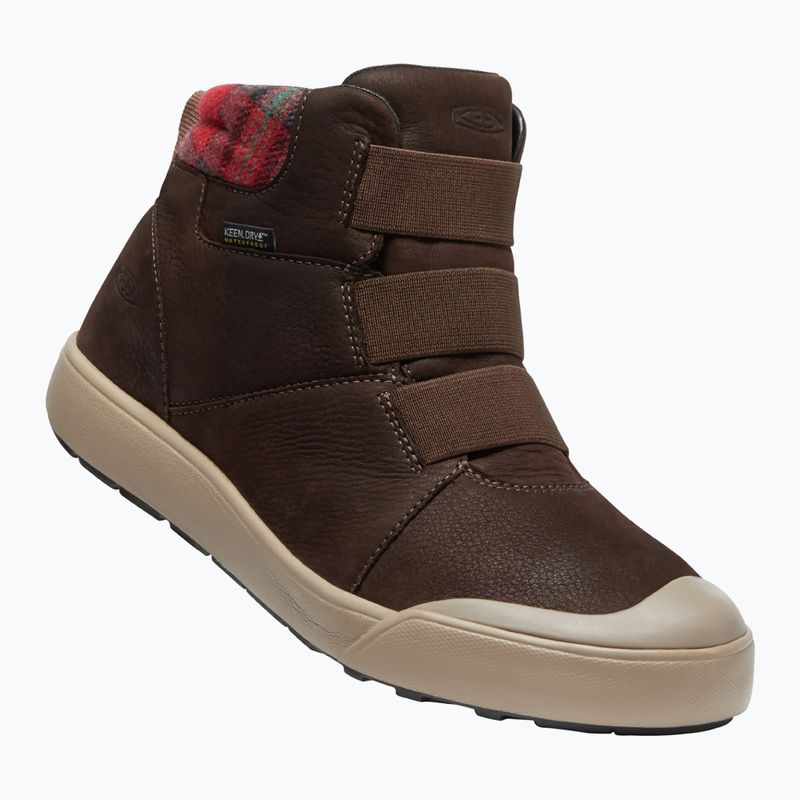 Stivali KEEN Elle Winter Mid WP da donna, chicco di caffè e plaid rosso 11
