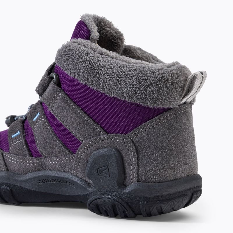 KEEN Knotch Chukka, stivali da trekking per bambini in acciaio grigio/carisma 9