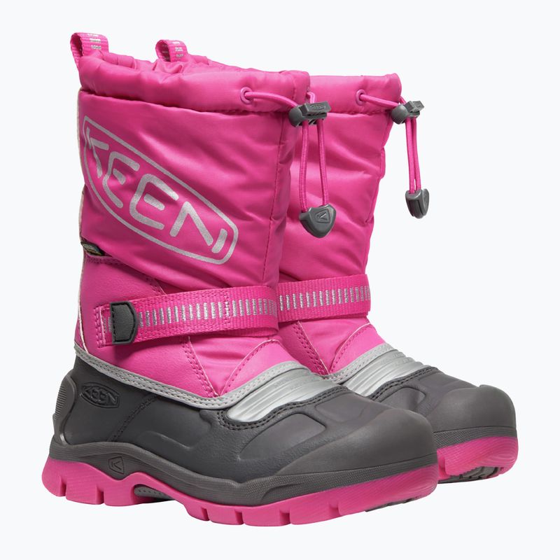 KEEN Snow Troll WP stivali da neve per bambini fucsia viola/argento 11