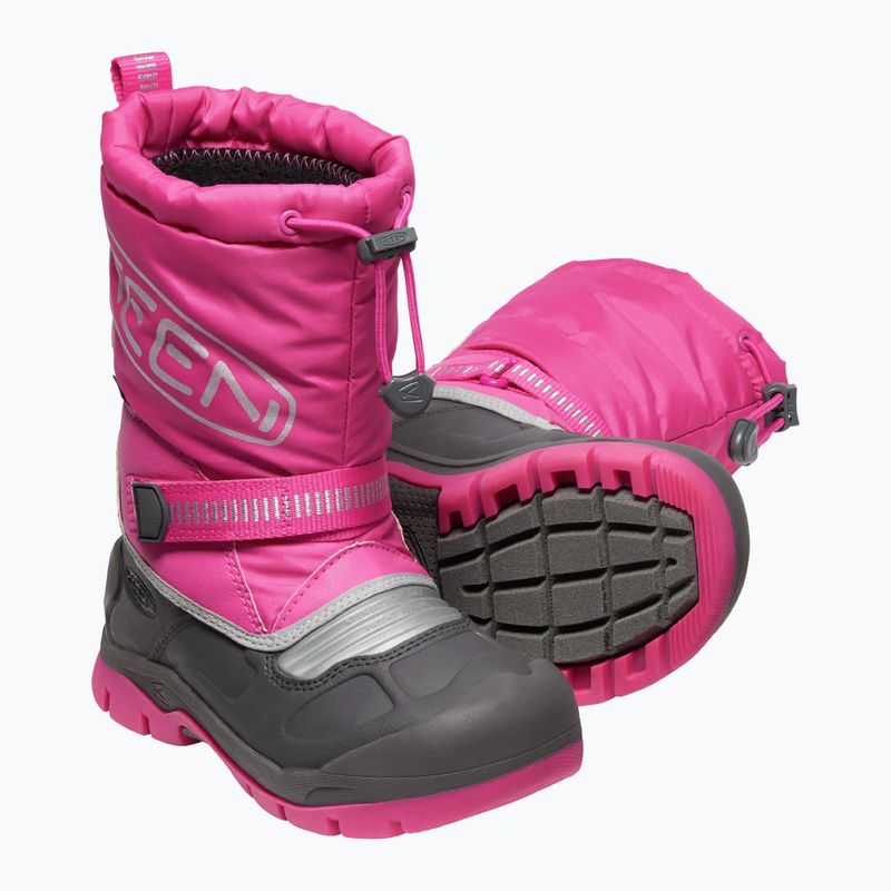 KEEN Snow Troll WP stivali da neve per bambini fucsia viola/argento 12