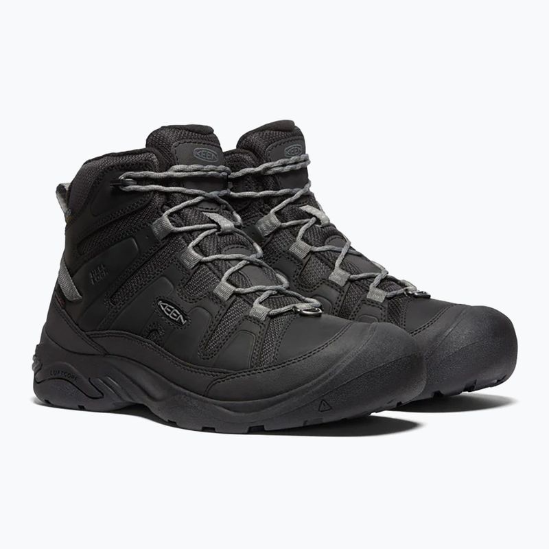 Scarpe da trekking da uomo KEEN Circadia Mid Polar nero/grigio acciaio 10