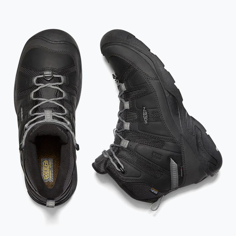 Scarpe da trekking da uomo KEEN Circadia Mid Polar nero/grigio acciaio 11