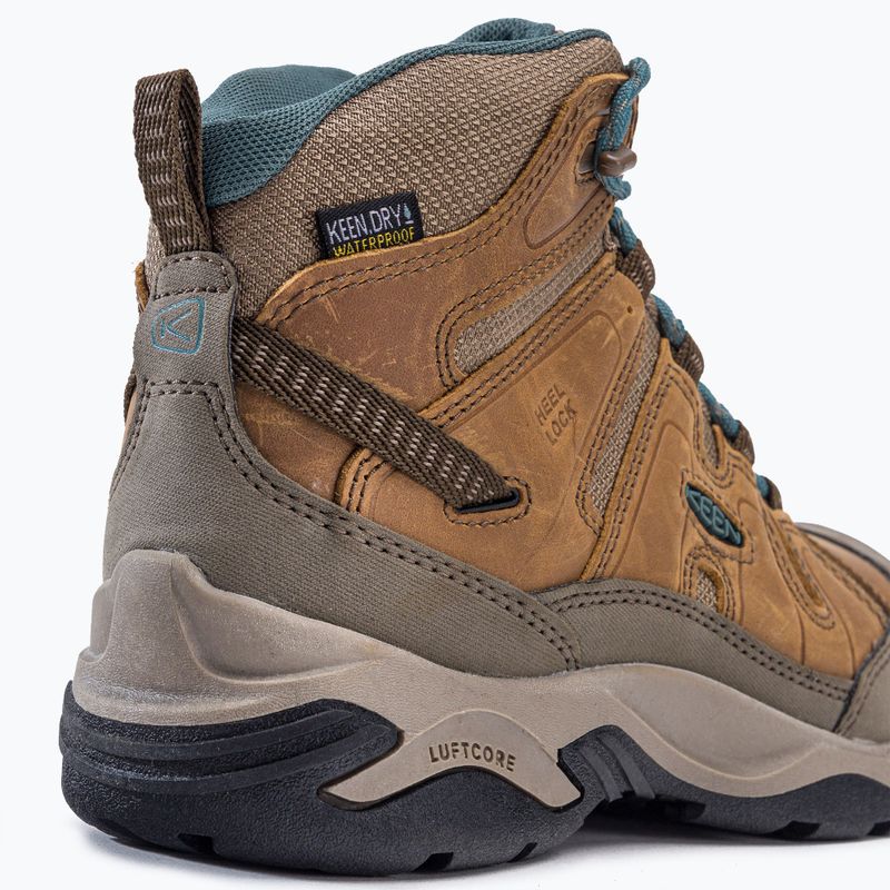 Scarpe da trekking da donna KEEN Circadia Mid WP cocco tostato/nord atlantico 8
