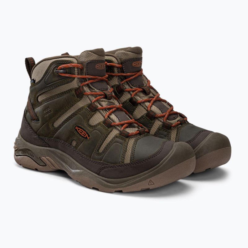 KEEN Circadia Mid WP scarpe da trekking da uomo oliva scura/argilla di vaselina 4
