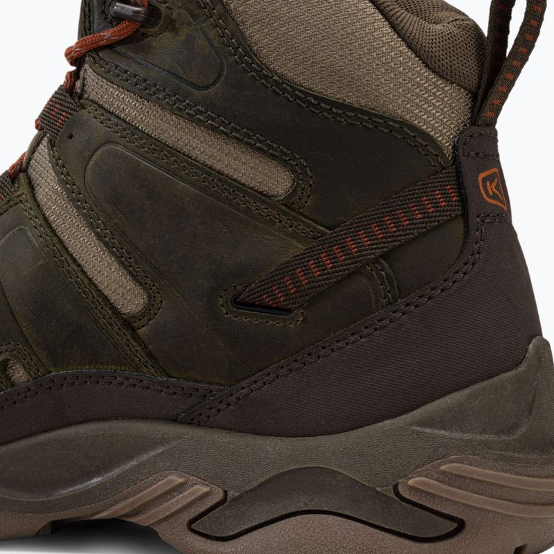 KEEN Circadia Mid WP scarpe da trekking da uomo oliva scura/argilla di vaselina 10