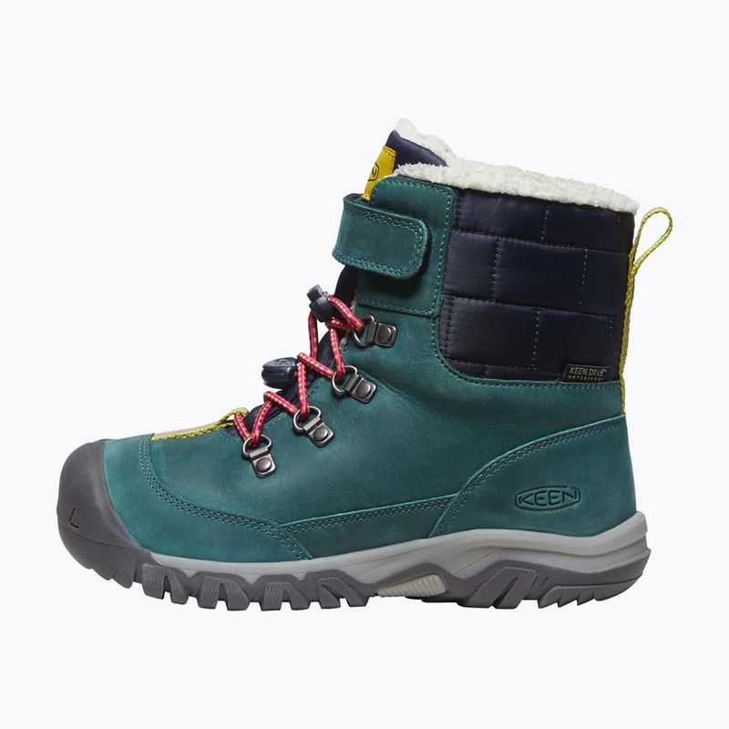 KEEN Kanibou WP, scarponi da neve per bambini in laguna profonda/jazzy 8