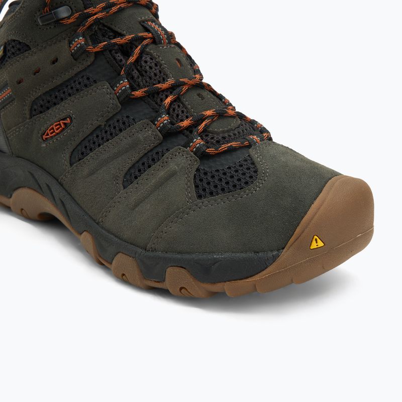 Scarpe da trekking da uomo KEEN Headout Mid Waterproof black olive/fossil orange 7