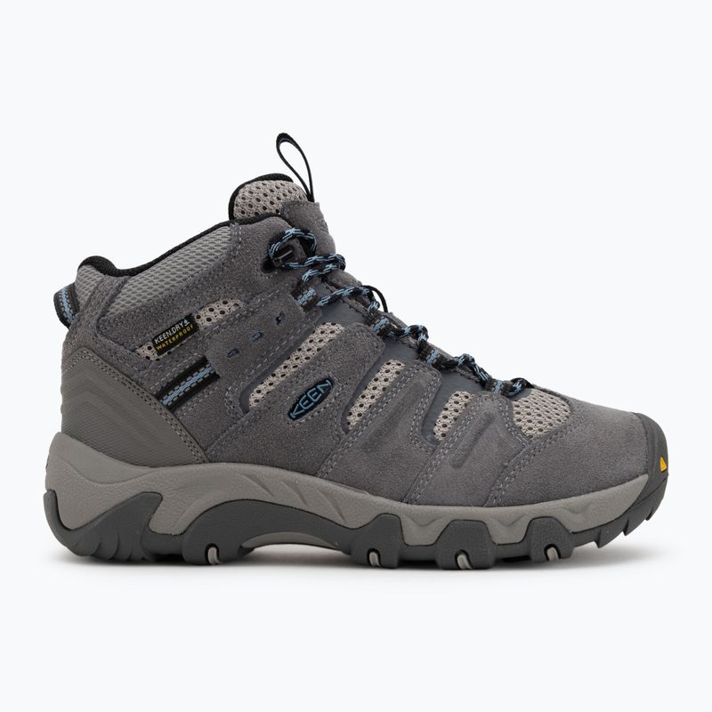 Scarpe da trekking da donna KEEN Headout Mid Waterproof grigio acciaio/blu cielo 2