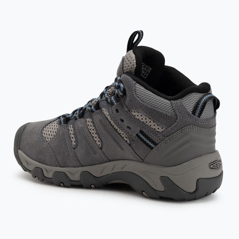 Scarpe da trekking da donna KEEN Headout Mid Waterproof grigio acciaio/blu cielo 3