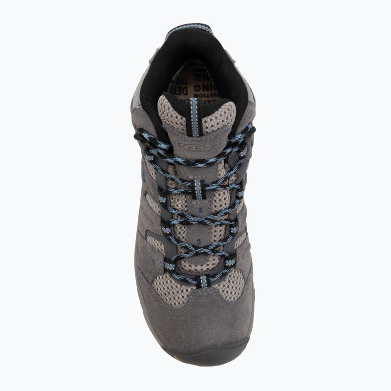 Scarpe da trekking da donna KEEN Headout Mid Waterproof grigio acciaio/blu cielo 5