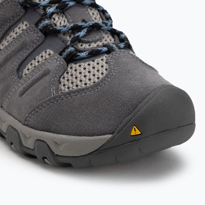 Scarpe da trekking da donna KEEN Headout Mid Waterproof grigio acciaio/blu cielo 7