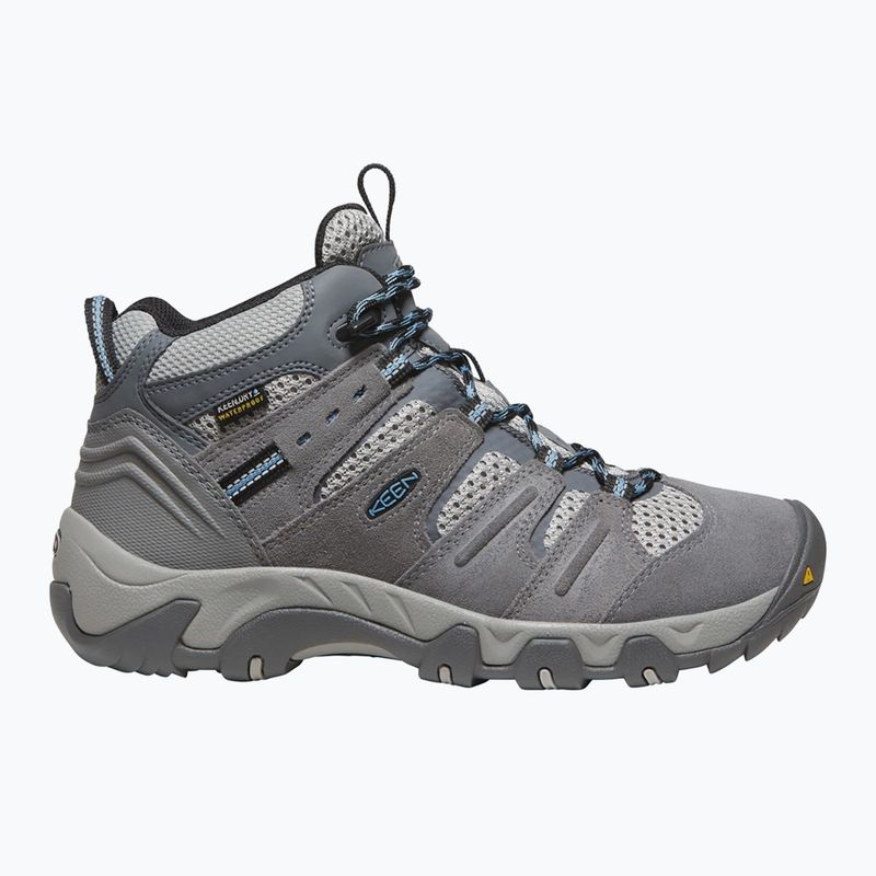 Scarpe da trekking da donna KEEN Headout Mid Waterproof grigio acciaio/blu cielo 9
