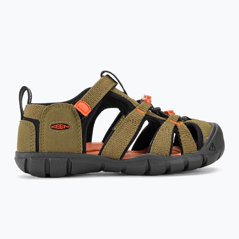 KEEN Seacamp II CNX oliva scura/fiamma oro sandali per bambini 2