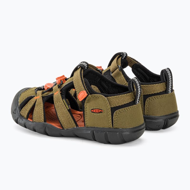 KEEN Seacamp II CNX oliva scura/fiamma oro sandali per bambini 3