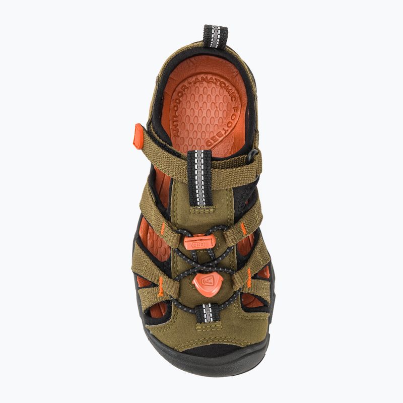 KEEN Seacamp II CNX oliva scura/fiamma oro sandali per bambini 6