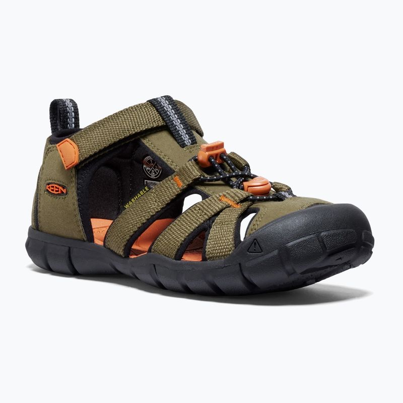 Sandali junior KEEN Seacamp II CNX dark olive/gold flame 8