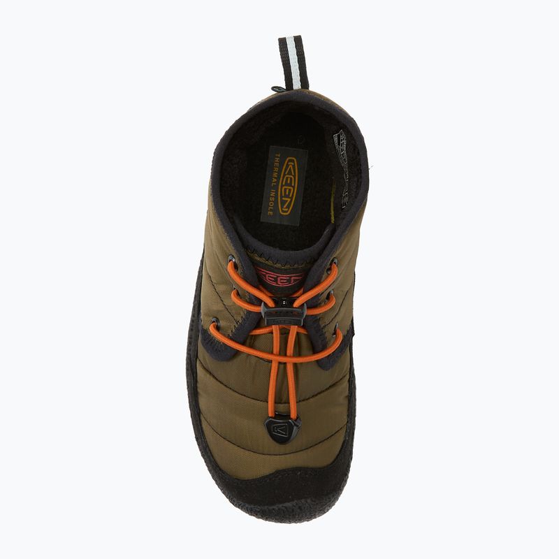 KEEN Howser II Chukka WP stivali junior oliva scura/fiamma oro 5