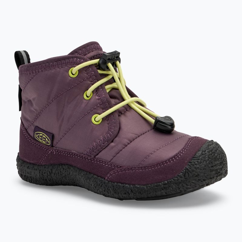 KEEN Howser II Chukka WP scarpe da bambino prugna perfetta/daiquiri verde