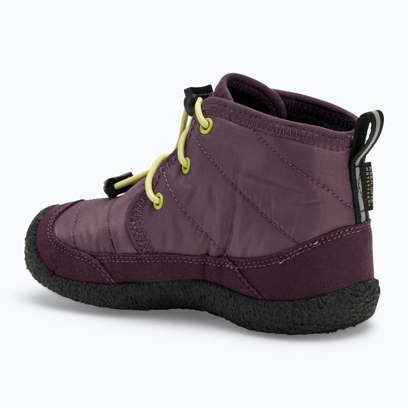 KEEN Howser II Chukka WP scarpe da bambino prugna perfetta/daiquiri verde 3