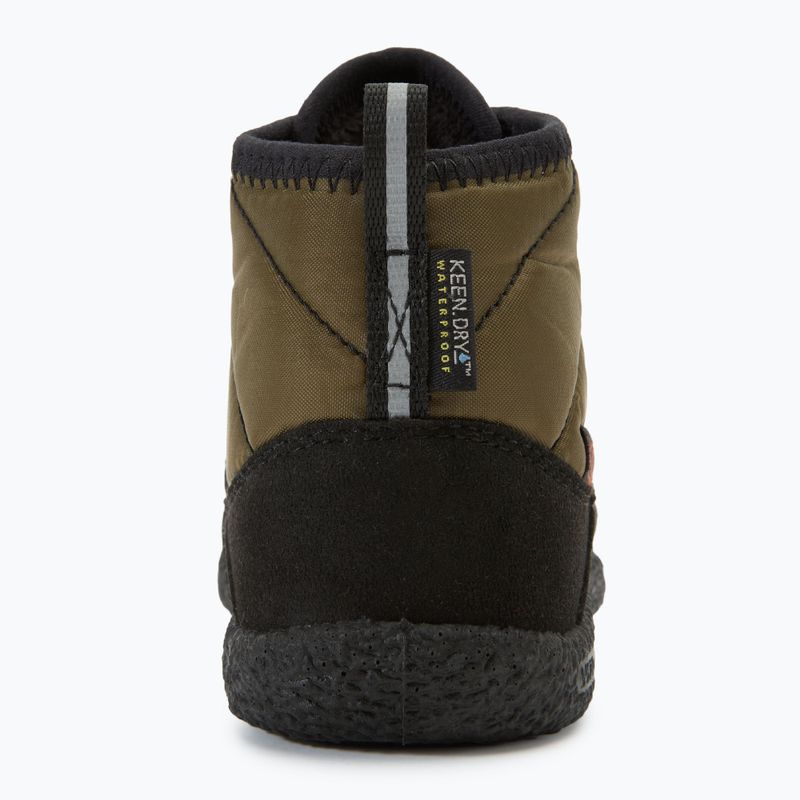 KEEN Howser II Chukka WP stivali da bambino oliva scura/fiamma oro 6