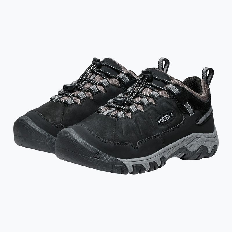 Scarpe da trekking per bambini KEEN Targhee IV Low Waterproof nero/grigio acciaio 4