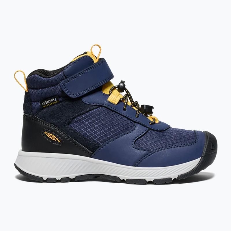 KEEN Skua Mid WP scarpe da trekking per bambini Accademia Navale/Giallo Lupo