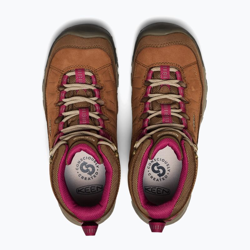 Scarpe da trekking donna KEEN Targhee IV Mid Wp bison/beaujolais 5