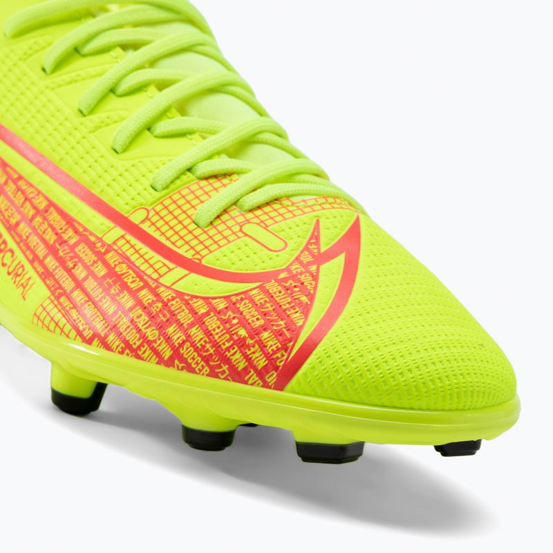 Scarpe da calcio per bambini Nike Superfly 8 Club FG/MG Jr volt/nero/cremisi 8