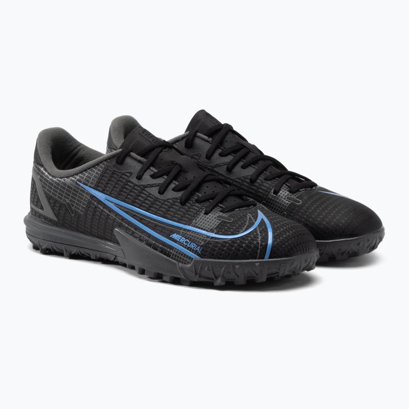 Scarpe da calcio per bambini Nike Vapor 14 Academy TF Jr nero/grigio ferro 5