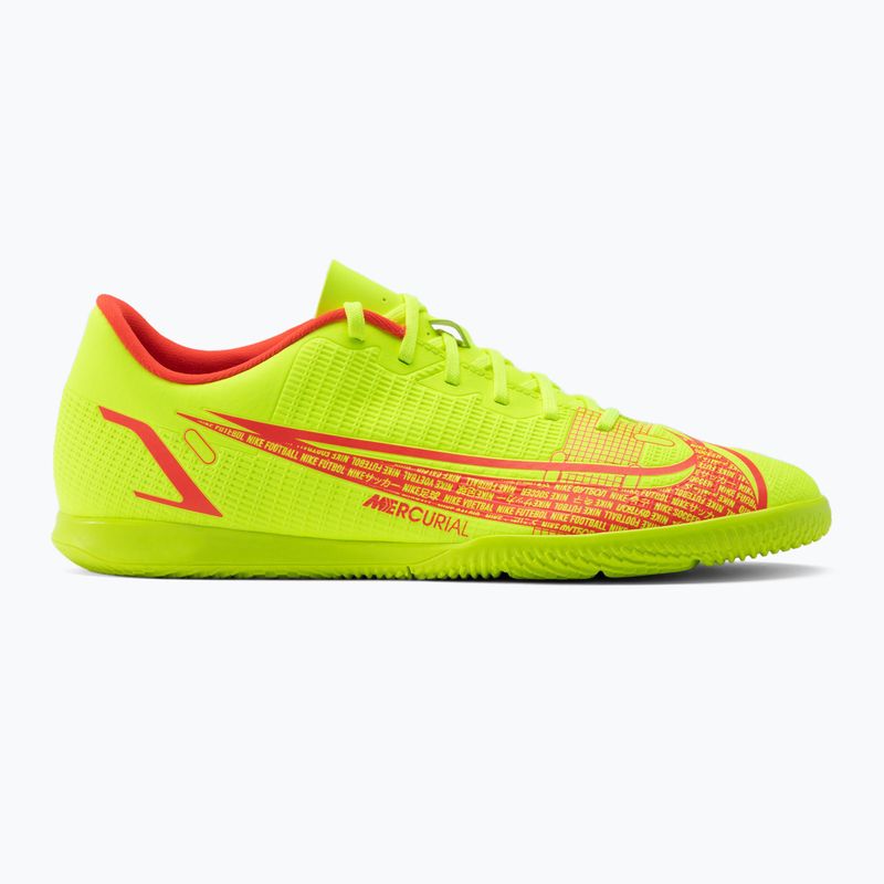 Scarpe da calcio da uomo Nike Vapor 14 Club IC volt /right crimson 2