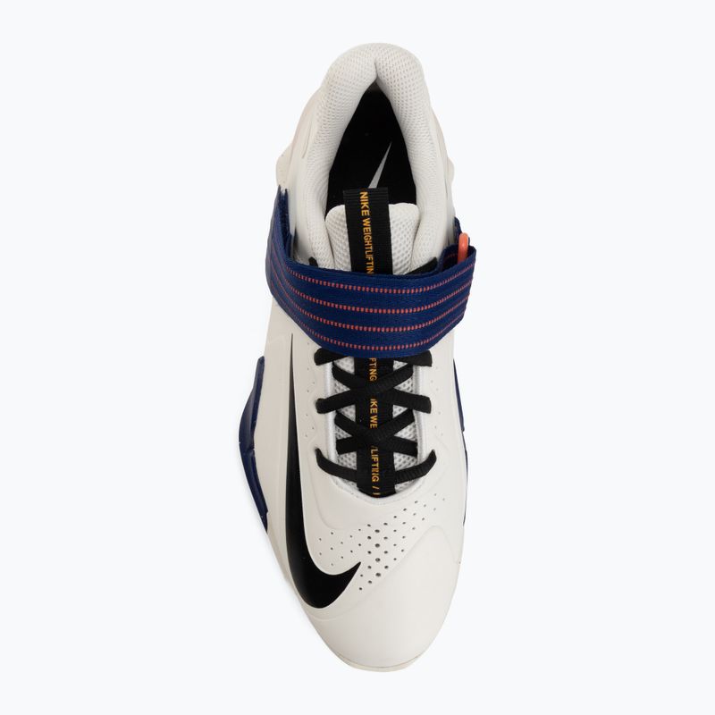 Scarpe da sollevamento pesi Nike Savaleos sail/deep royal blue/magic ember/black 5