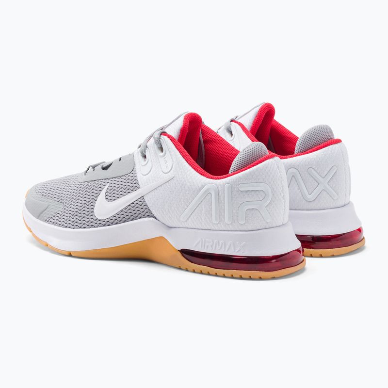 Scarpe da ginnastica uomo Nike Air Max Alpha Trainer 4 lt grigio fumo/bianco/rosso ciliegia 3