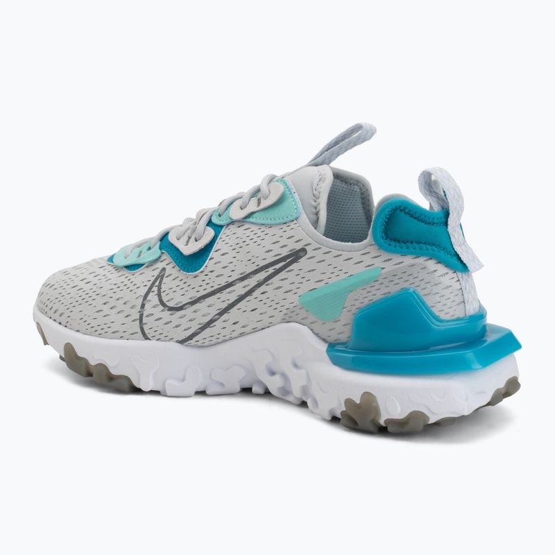 Scarpe da uomo Nike React Vision pure platinum/aquamarine/smoke grey 3