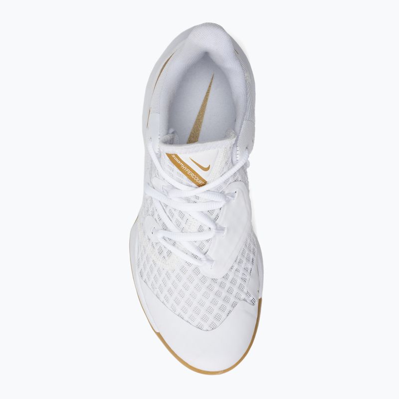 Scarpe da pallavolo Nike Zoom Hyperspeed Court SE bianche/oro 5
