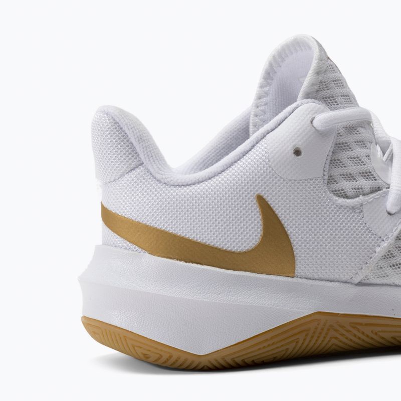 Scarpe da pallavolo Nike Zoom Hyperspeed Court SE bianche/oro 8