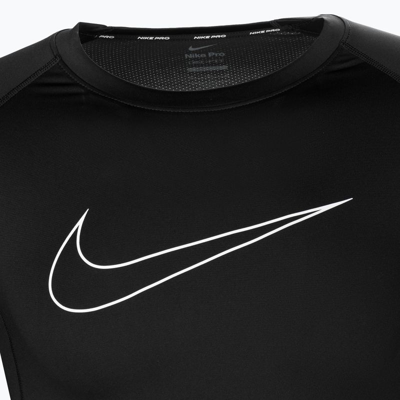 Maglietta da allenamento da uomo Nike Tight Top nero/bianco 3