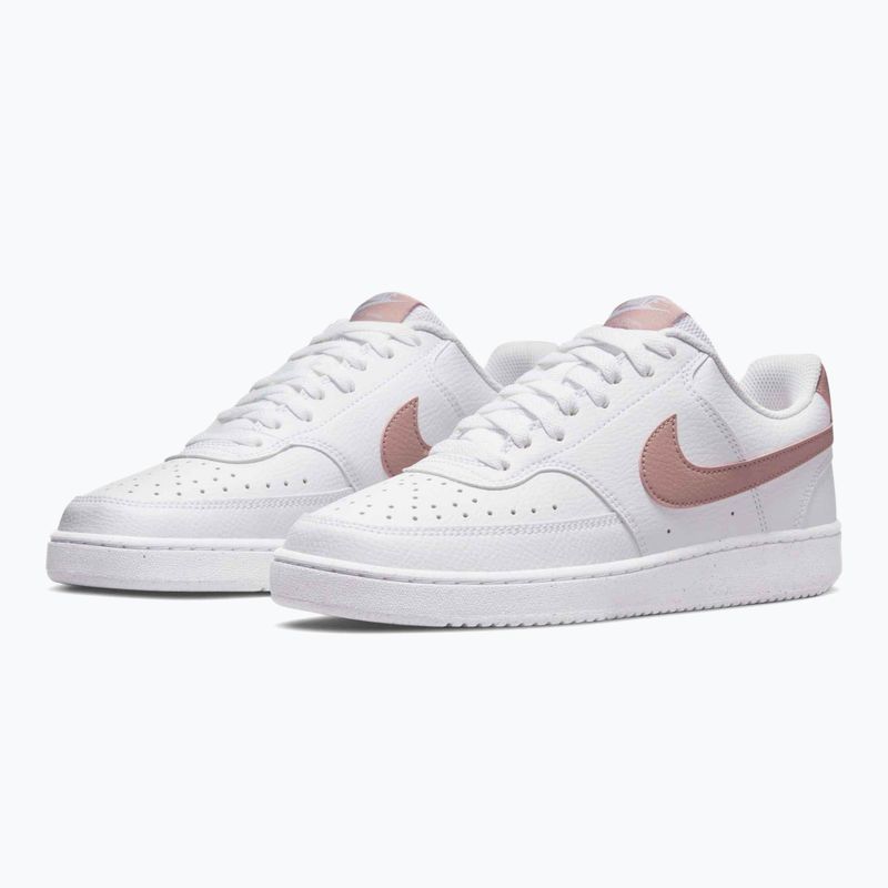 Nike Court Vision Low Next Nature scarpe da donna oxford bianco/rosa 3