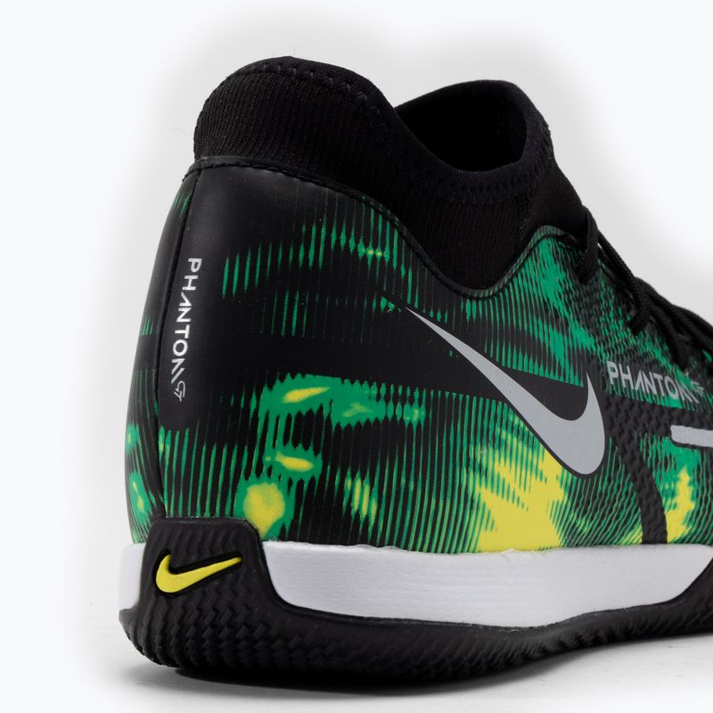 Scarpe da calcio uomo Nike Phantom GT2 Academy DF SW IC nero/metallico platino/verde strike 8