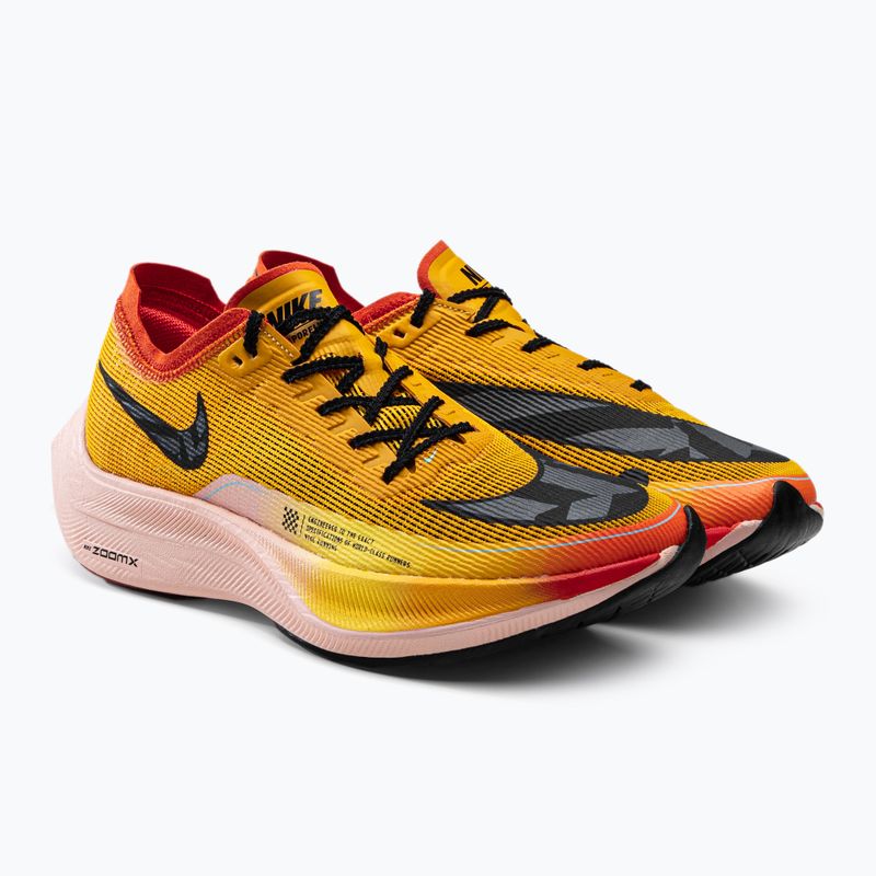 Scarpe da corsa uomo Nike Zoomx Vaporfly Next 2 oro universitario/nero/polline/arancio 5