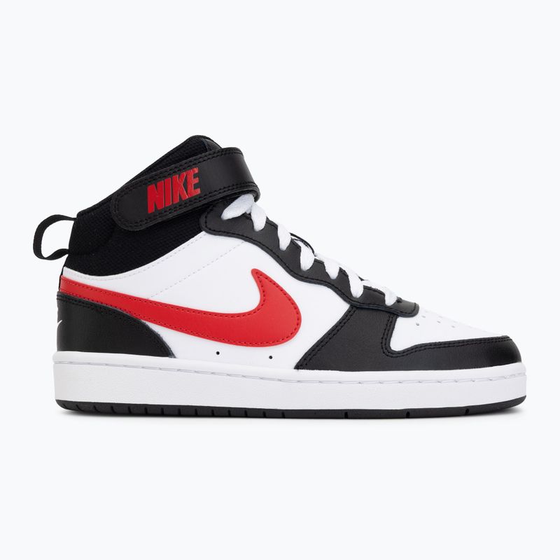 Scarpe Nike Court Borough Mid 2 white/white/black/university red 2