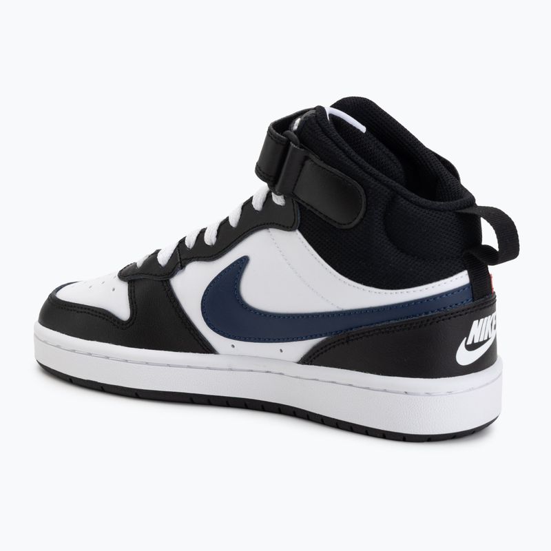Scarpe da bambino Nike Court Borough Mid 2 white/white/black/university red 3