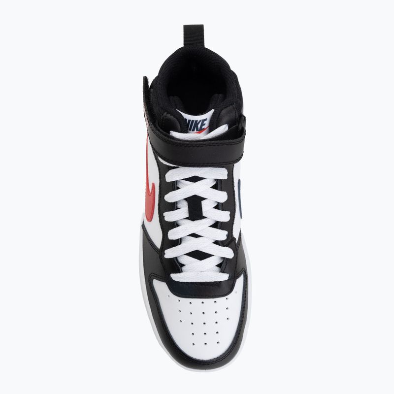 Scarpe da bambino Nike Court Borough Mid 2 white/white/black/university red 5