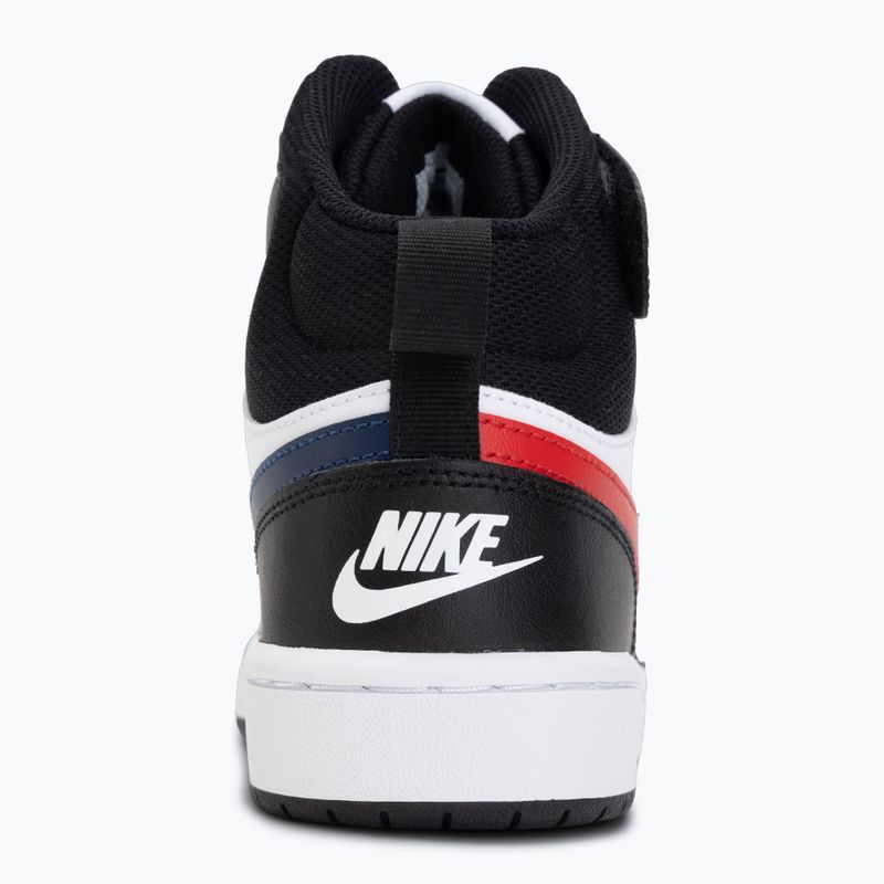 Scarpe Nike Court Borough Mid 2 white/white/black/university red 6
