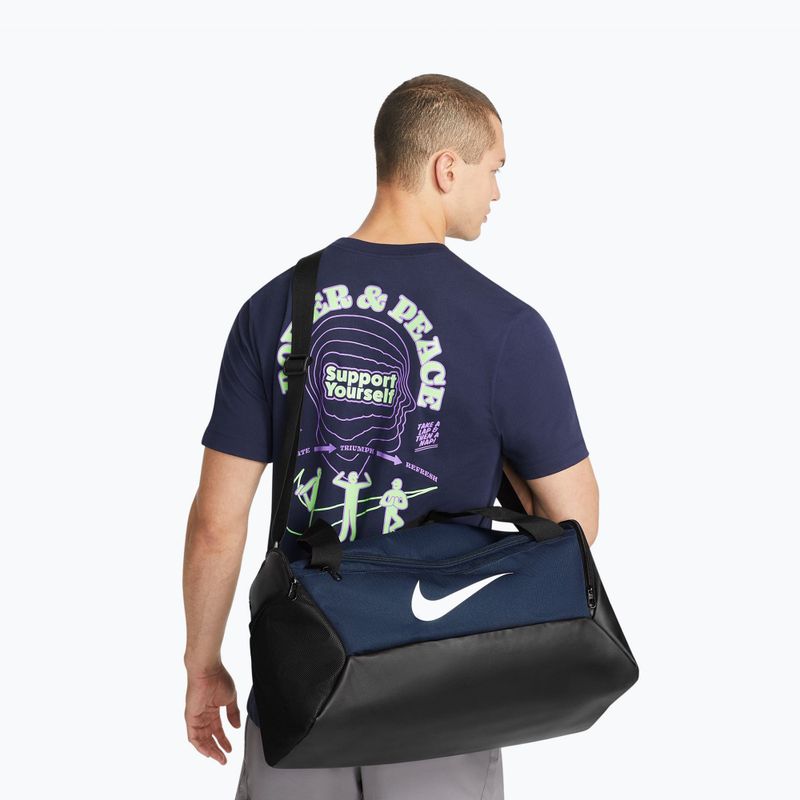 Borsa da allenamento Nike Brasilia 9.5 41 l blu marino/nero/bianco 10