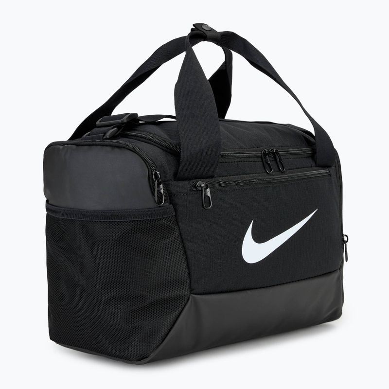 Nike Brasilia 9.5 Duffle 25 l borsa da allenamento nero/nero/bianco 2