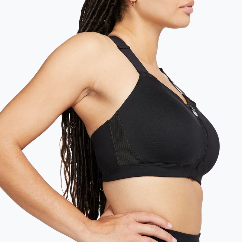 Reggiseno sportivo Nike Alpha High-Support Zip-Front black/black/dark smoke grey/dark smoke grey 3