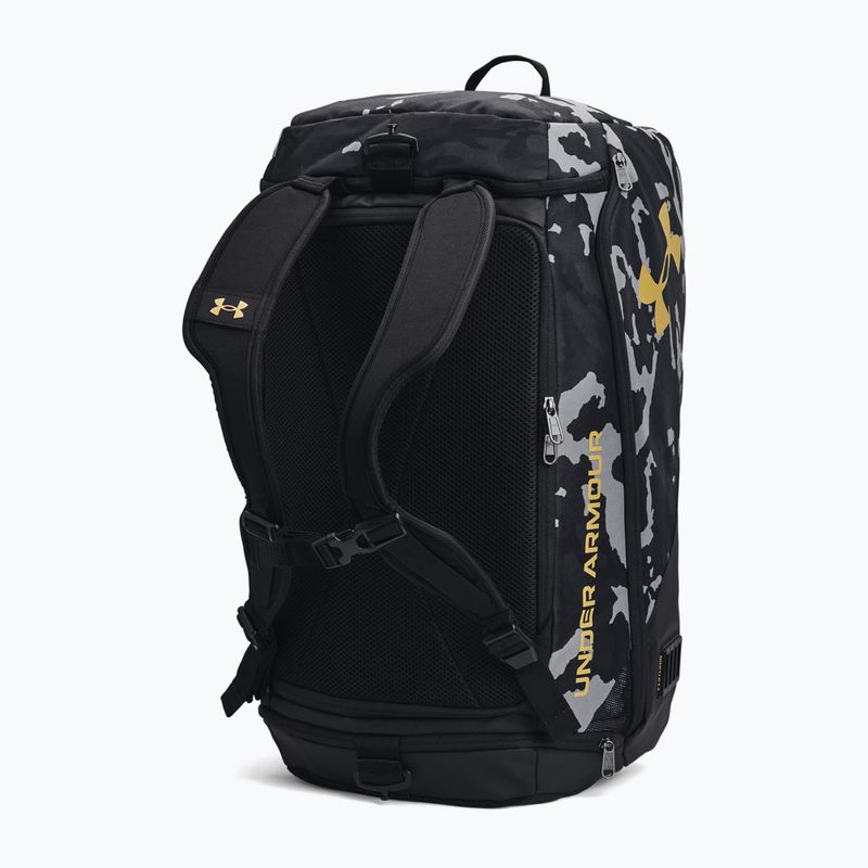Under Armour Contain Duo Duffle M 50 l borsa da allenamento nero/nero/oro metallizzato 2