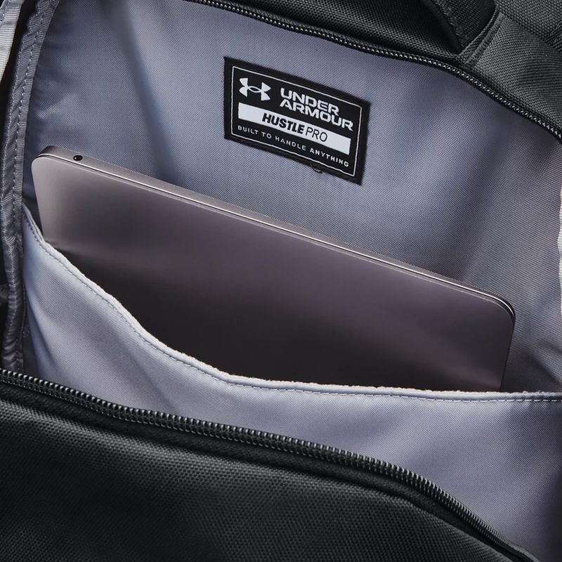 Zaino urbano Under Armour Hustle Pro 31,5 l nero/nero/argento metallico 4
