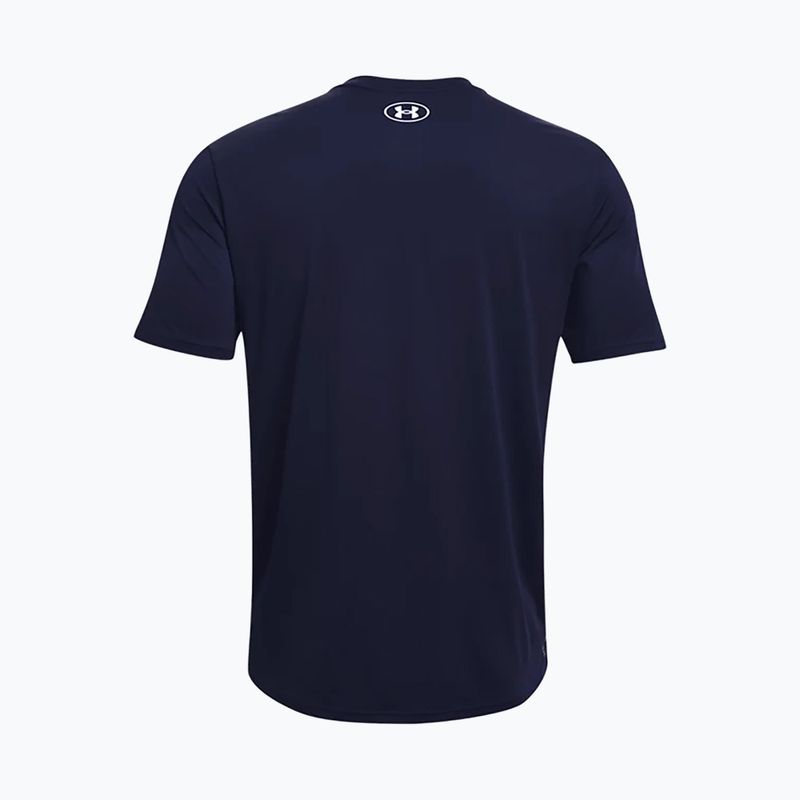 Maglietta da allenamento Under Armour Rush Energy da uomo, blu notte/bianco 5